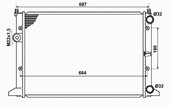 Радиатор, охлаждение двигател NRF 54657