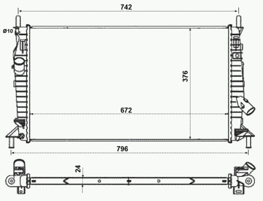 55327 NRF Радиатор, охлаждение двигател