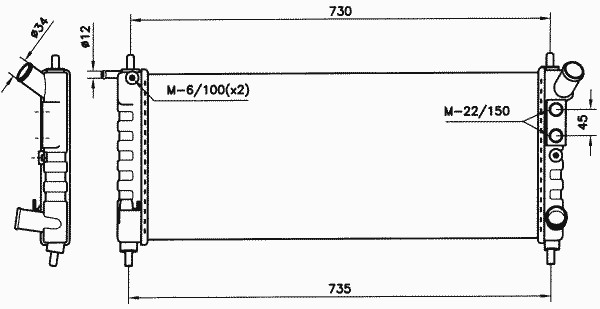 58154 NRF Радиатор системы охлаждения