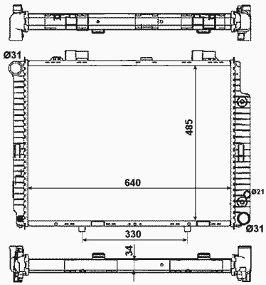 Радиатор системы охлаждения NRF 58159