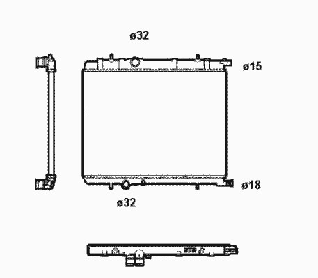 Радиатор системы охлаждения NRF 58308
