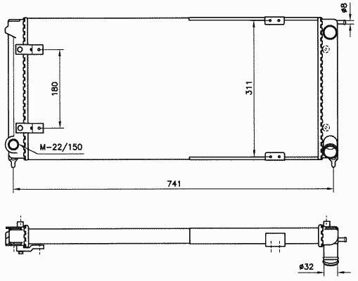 Радиатор системы охлаждения NRF 58712