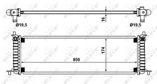 Радиатор охлаждения двигателя NRF 58790