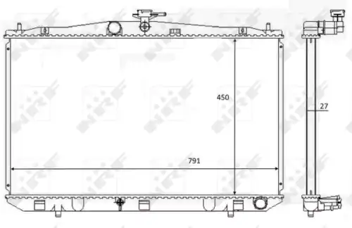 59081 NRF Радиатор охлаждения двигателя