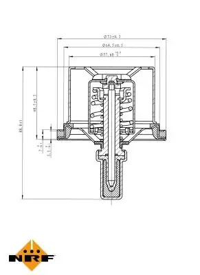 725029 термостат системы охлаждения 82с NRF 725029