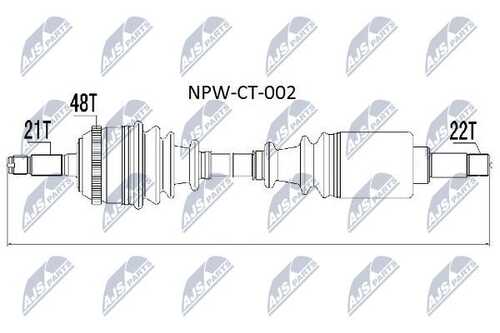 Привод в сборе citroen saxo 96-03 ax -98 peugeot 106 96-03 /лев.4 болтааов NTY NPW-CT-002