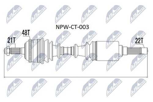 Привод в сборе citroen saxo 96-03 ax -98 peugeot 106 96-03 /прав.4 болтааов NTY NPW-CT-003