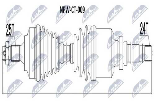 Привод в сборе citroen c4 1.41.61.6hdi2.0 04- peugeot 307 1.4hdi1.6hdi2.02.0hdi 00- прав NTY NPW-CT-009