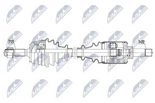 Полуось citroen saxo 1.01.11.4 99-03 peugeot 106 ii 1.01.11.41.5d 99-04 /лев 4 болта NTY NPW-CT-065