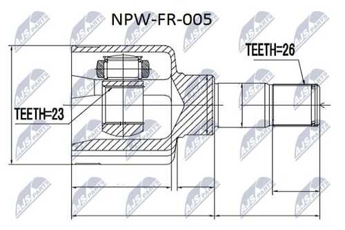 Шрус внутренний ford focus i 1.8di/tdi/tddi 2.0 98-04левв NTY NPW-FR-005