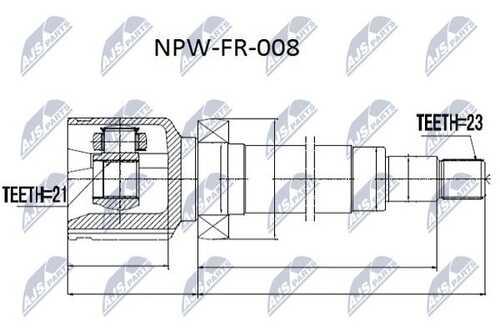 Шрус внутренний ford focus i 1.41.61.8 98-04 прав NTY NPW-FR-008