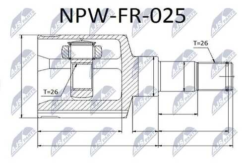 Шрус NTY NPW-FR-025