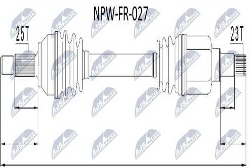 Привод в сборе ford fusion 1.4 02-левв NTY NPW-FR-027