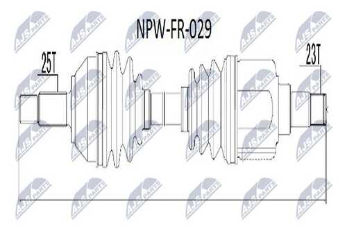 Привод в сборе ford focus i 1.41.61.8 98-04левв NTY NPW-FR-029