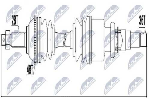 Привод в сборе ford transit 2.0tdci 92kw 2.0di 74kw 00-06 /прав. кпп NTY NPW-FR-032