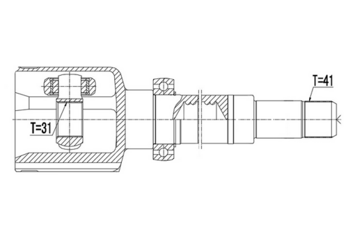 Шрус внутренний ford transit 06- /прав. кпп NTY NPW-FR-059