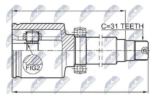 Шрус внутренний ford mondeo iv 07-14 s-max 06- прав NTY NPW-FR-066