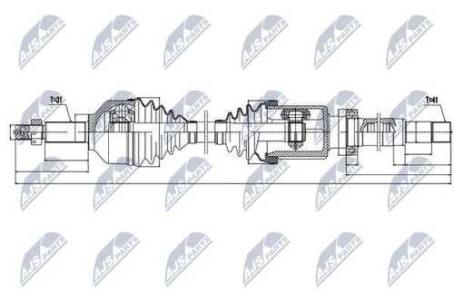 Полуось ford transit 2.2 fwd 14- (330 350 390 410 470) правая