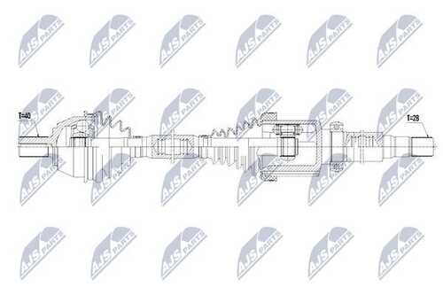 Полуось ford eng.2.0tdci galaxy/s-max/mondeo iv 10- mps6 правая NTY NPW-FR-080