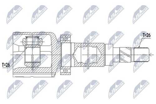 Npw-fr-083 шрус внутр. ford focus ii 2.5st 05-12 volvo s40ii/v50 2.4i/t5 c30 d3/d4/t5 c70ii 2.4i/ NTY NPW-FR-083