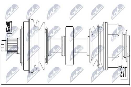 Привод в сборе honda cr-v 2.02.42.2ctdi 02-07 odyssey 2.4 99-04 /прав NTY NPW-HD-033