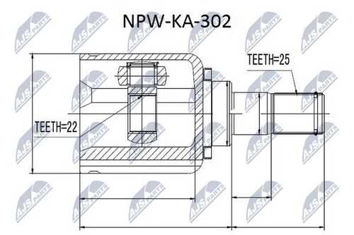 Шрус NTY NPW-KA-302