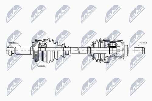 ПОЛУОСЬ KIA CEE'D 1.4/1.6 GDI 12-, HYUNDAI I30 1.4/1.6GDI 12- /MTM, ЛЕВ/ NTY NPW-KA-343