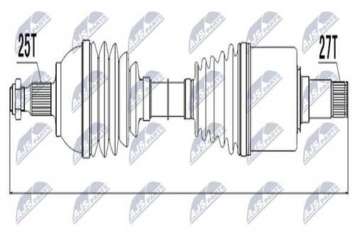 Привод в сборе mercedes a/b klasa 150/170/200/200 turbo 160/180/200cdi 04- /лев NTY NPW-ME-018