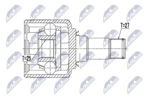 Шрус наружный mercedes a/b 180cdi 200 cdi 200 turbo 04-12 /лев NTY NPW-ME-095