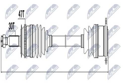 Вал приводной NTY NPW-MS-001