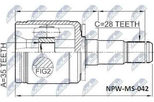 Хомут пыльника шруса NTY NPW-MS-042