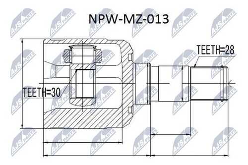 Шрус NTY NPW-MZ-013