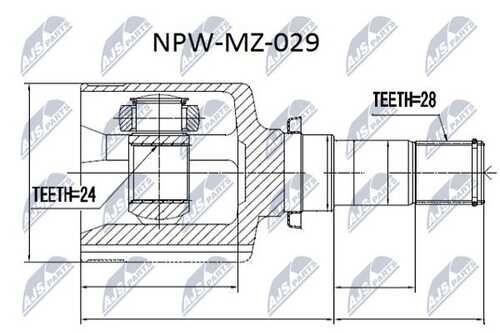 Шрус NTY NPW-MZ-029