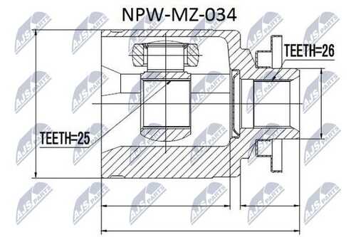Шрус NTY NPW-MZ-034
