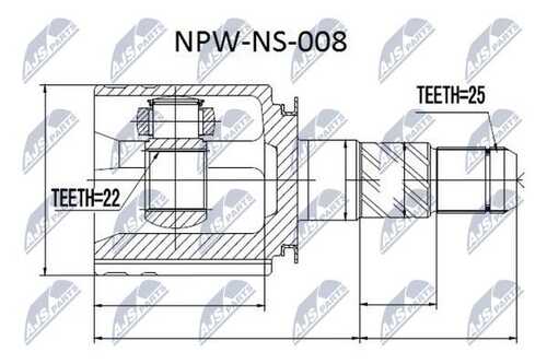 Шрус NTY NPW-NS-008