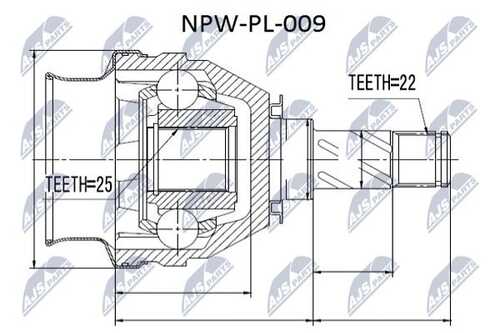Шрус NTY NPW-PL-009
