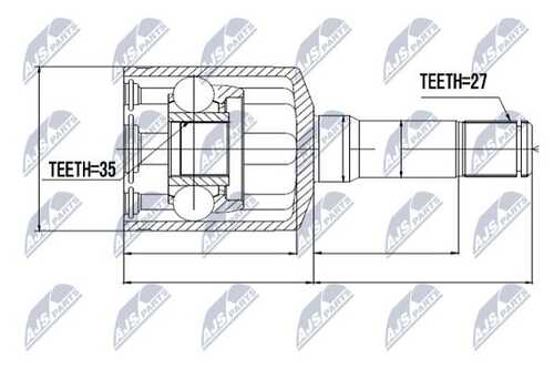 Шрус внутренний opel 2.2dti astra g 98- NTY NPW-PL-011