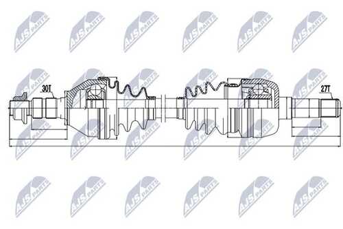 Полуось Opel Astra J 2.0CDTI 09- МКПП правая NTY NPW-PL-043