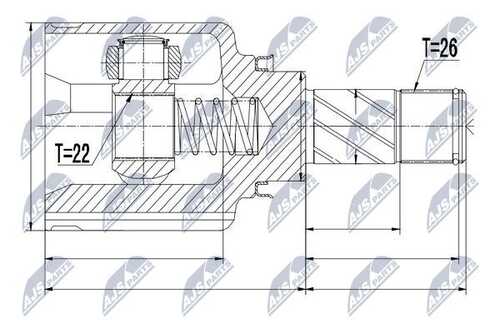 Шрус dacia dokker 12- lodgy 12- /левый NTY NPW-RE-050