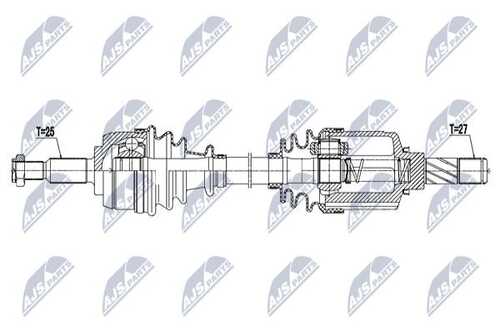 Вал полуоси (привод в сборе) NTY NPW-RE-066