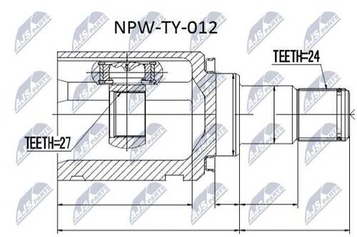 Шрус внутр. к-кт toyota rav-4 2.4 00-062.2 d4-d 06-camry 2.02.4 01-062.4 06-112.5 11-avensis v NTY NPW-TY-012