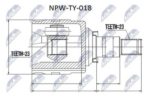 Шрус внутренний toyota rav-4 -00 corolla 4wd ae95/103/115 87-01 прав NTY NPW-TY-018