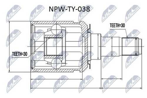 Шрус внутренний toyota landcruiser uzj100 NTY NPW-TY-038