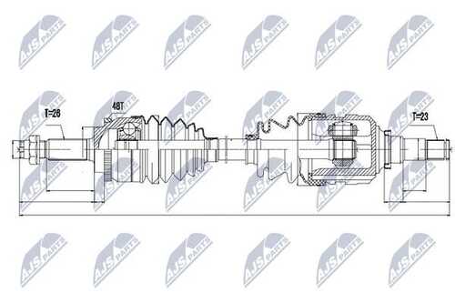 Вал приводной NTY NPW-TY-056