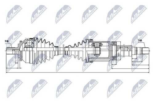 Вал полуоси (привод в сборе) NTY NPW-VV-029