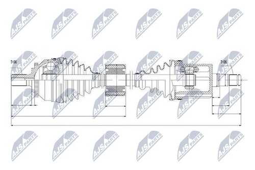 Полуось NTY NPW-VV-043