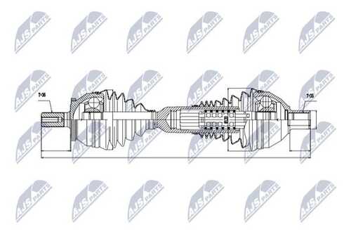 Nty driveshaft volvo xc90 2.9t6 02-06 /leftatm/ NTY NPW-VV-047