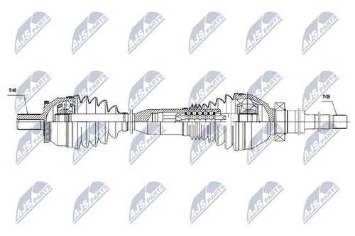 Вал полуоси (привод в сборе) NTY NPW-VV-060