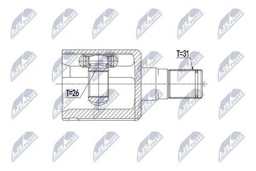 Шрус внутр. к-кт volvo s80 2.5t 07-13 at lh s60 ii d3/d4/d5 10-15 s80 ii d5 2.5t 07- NTY NPW-VV-068