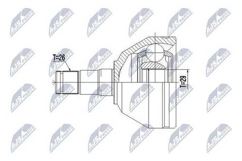 Шрус volvo xc90 2.4d d5 2.5t t5 2002-08.2006 /левый NTY NPW-VV-075